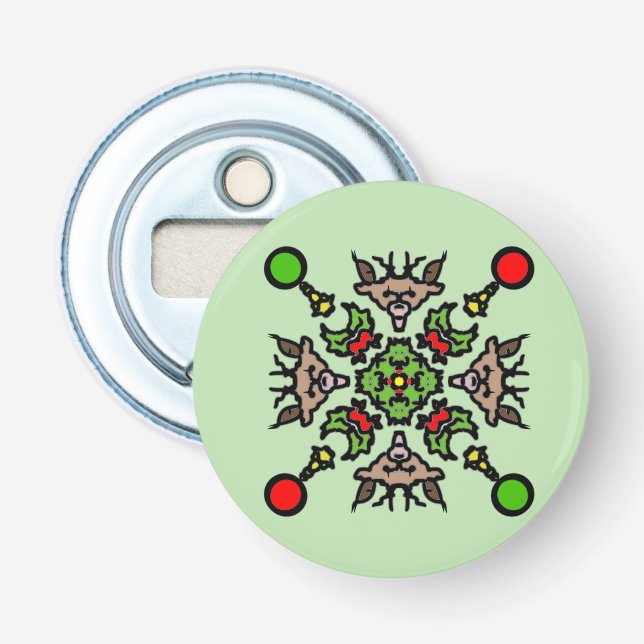 Jul Mandala Mönster Flasköppnare (Framsidan)