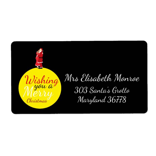 Jul Måne som önskar dig en God jul Fraktsedel (Framsidan)