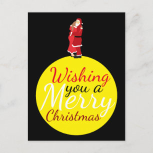 Jul Måne som önskar dig en God jul Holid Helg Vykort