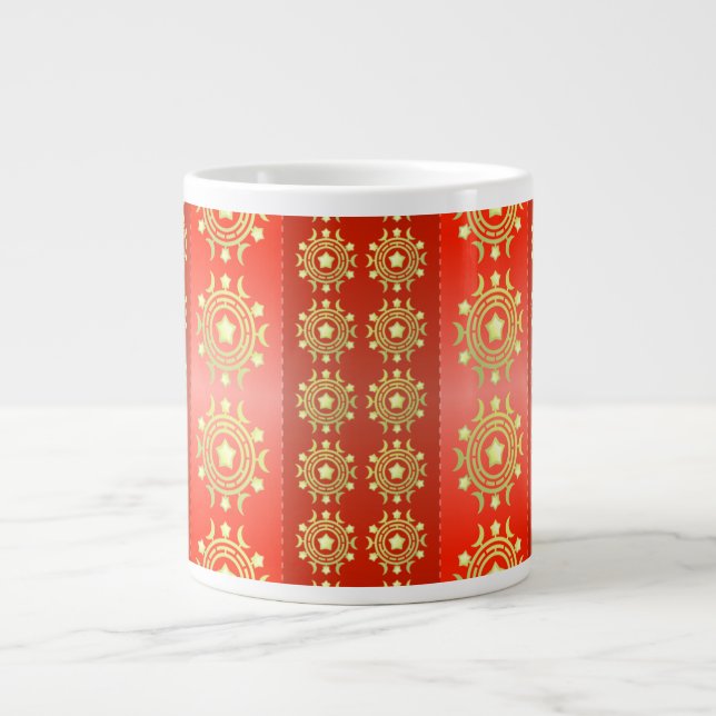 Jul Måne Star Mönster-65756 Jumbo Mugg (Framsidan)