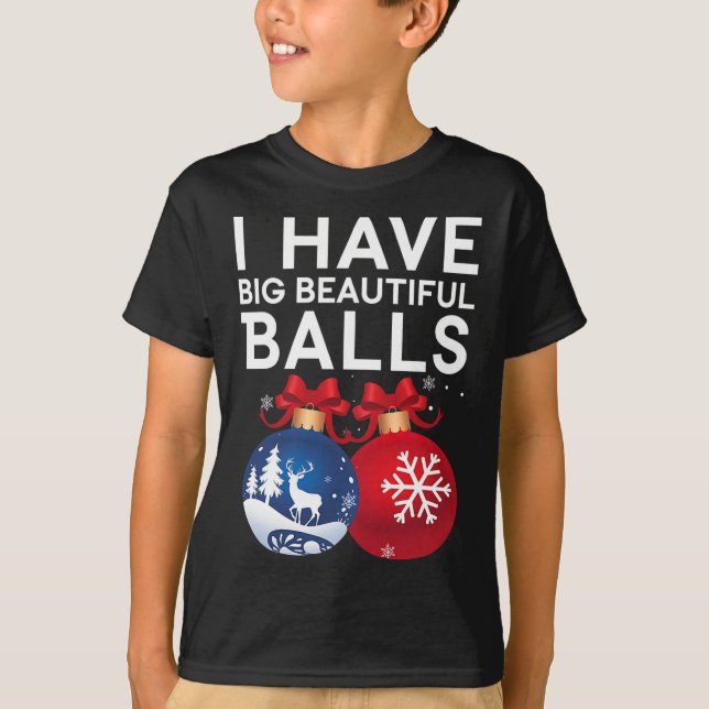 Jul Mans Roliga T-Shirts Jag Har Stor Vacker Xm (Framsida)