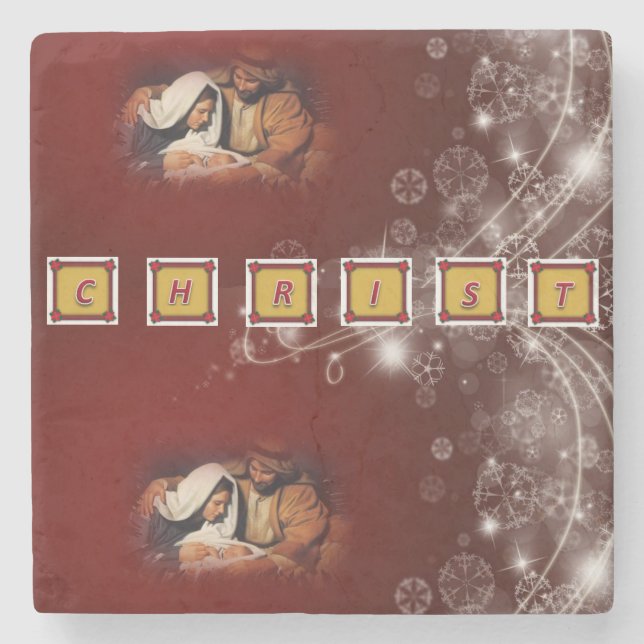 Jul Marble Stone Underlägg, Jesus Kristus Stenunderlägg (Framsidan)