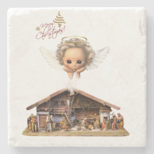 Jul Marble Stone Underlägg, Jul Angel Stenunderlägg