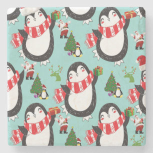 Jul Marble Stone Underlägg, Penguin Stenunderlägg