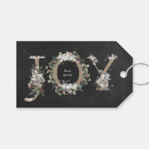 Jul - Märkre-Blommigt för kretskort Alphabet JOY Presentetikett