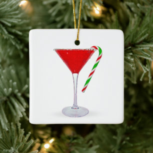 Jul Martini Cocktail Julgransprydnad Keramik
