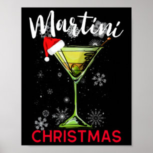 Jul Martini Cocktail Lycklig Hour Roligt Drink Gi Poster