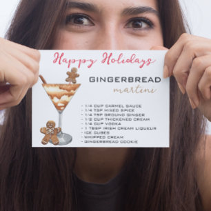 Jul Martini Cocktail Recipe Gingerbröd Vykort