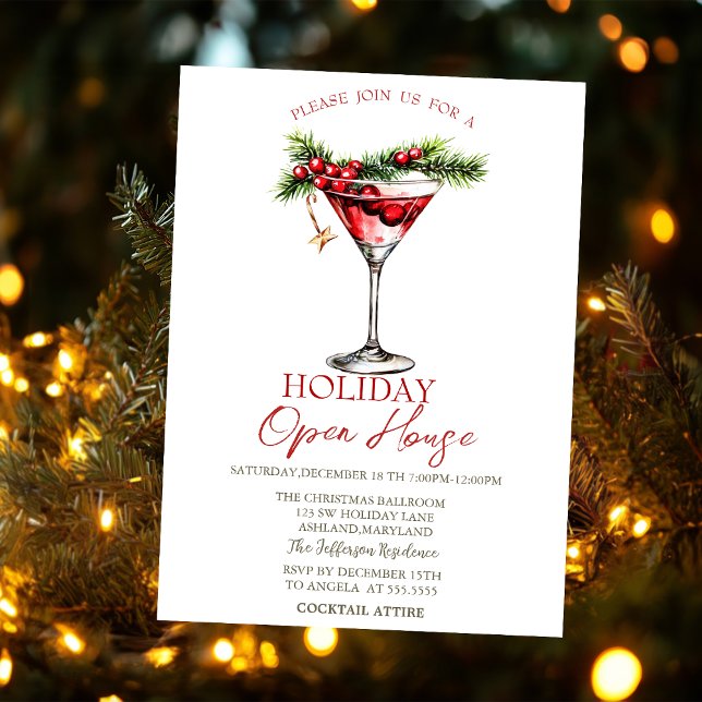Jul Martini Holiday Open House Inbjudningar (Skapare uppladdad)