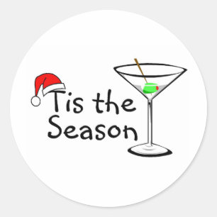 Jul Martini Tis Säsongen Runt Klistermärke