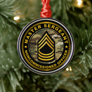 Jul Master Sergeant Julgransprydnad Metall