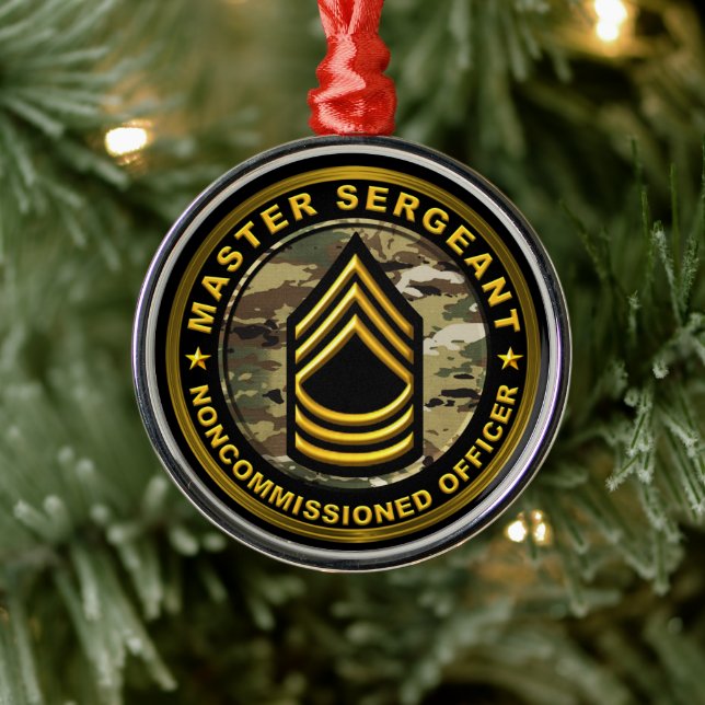 Jul Master Sergeant Julgransprydnad Metall (Träd)