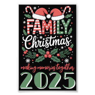 Jul: Matchande familjeoutfit för julen 2025  Fototryck