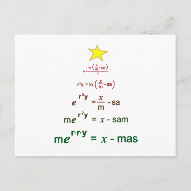 Jul Math Vykort (Framsida)