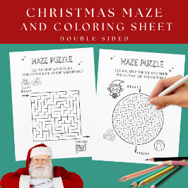 Jul Maze för barn Papprare Lakan