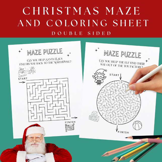 Jul Maze för barn Papprare Lakan (Skapare uppladdad)