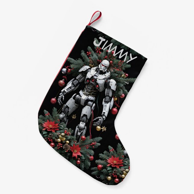 Jul Mech Robot Liten Julstrumpa (Framsidan (Hängande))