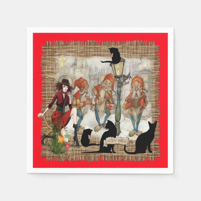 Jul med Anton Pieck Pappersservett (Framsidan)