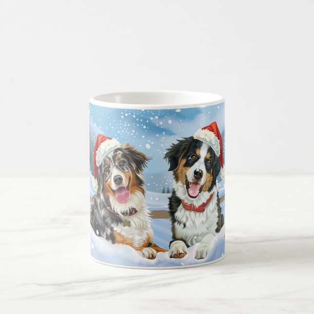 Jul med australian shepherd kaffemugg (Center)