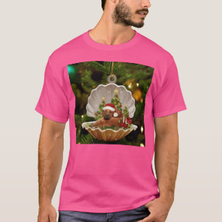Jul med dachshund-gåva t shirt