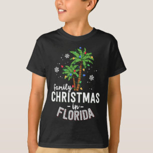 Jul med familjen i Florida Palmträd Xmas Strand T Shirt