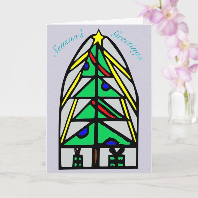 Jul med fastsatt glas kort (Orkide)