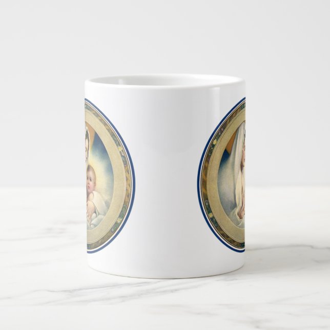 Jul med gammaldags religiös prägel, Madonnan och b Jumbo Mugg (Framsidan)