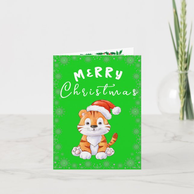 Jul med katt kort (Framsida)