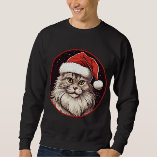 Jul med katt lång ärmad tröja