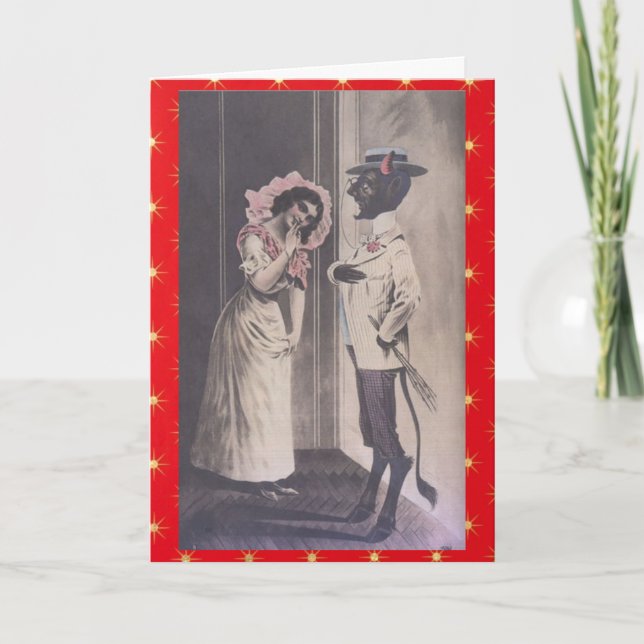 Jul med Krampus Helgkort (Framsida)