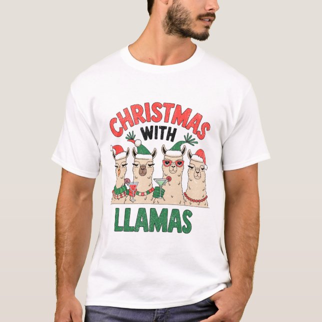 Jul med LLAMAS T Shirt (Framsida)