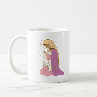 Jul med Maria och Jesusbarnet för kristna Kaffemugg