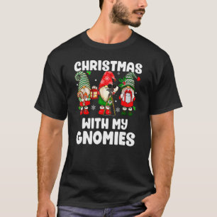 Jul med min Gnomies Santa Gnome Funny-familj T Shirt