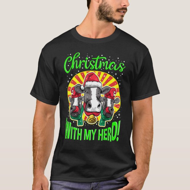 Jul med min hjord korbond jul t shirt (Framsida)