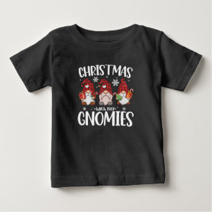 Jul med mina Gnomes Buffalo Röd Plaid Tomte T Shirt