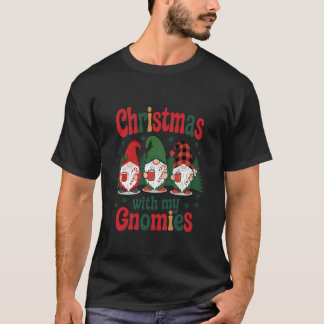 Jul med mina Gnomies Roliga Trädgårdstomtar Familj T Shirt