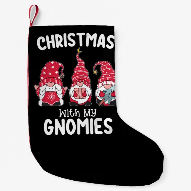 Jul med mina Tomtar Högtidlig Tomte Liten Julstrumpa (Framsidan)