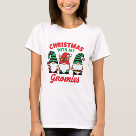 Jul med mina tomtar Roligt sött julgnom T Shirt