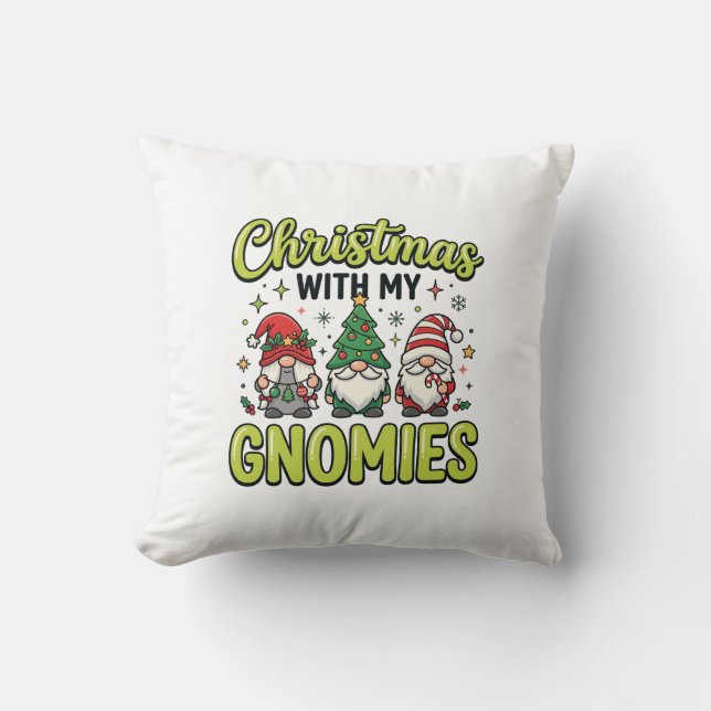Jul med mina Tomtar Tomte Design Kudde (Framsida)