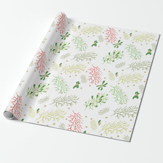Jul med mistel  presentpapper (Utrullad)