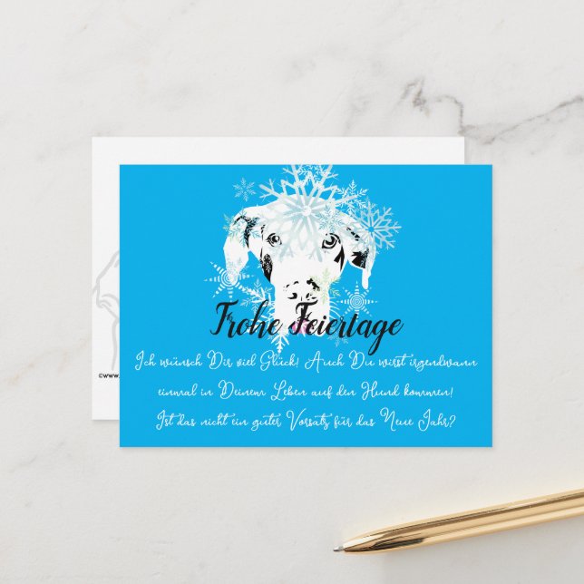 Jul med nyårsförsett vykort (Fram/Back In Situ)