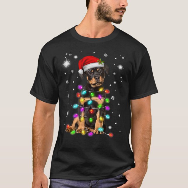 Jul med Rottweiler Hund Essential T-Shirt (Framsida)