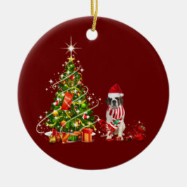 Jul med saxa bernard med den där saft-julen julgransprydnad keramik