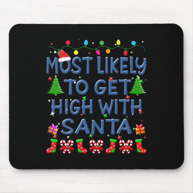 Jul med stor sannolikhet att bli hög med julfamn musmatta (Framsidan)