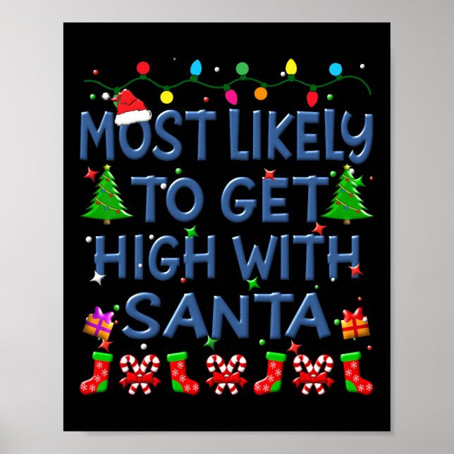Jul med stor sannolikhet att bli hög med julfamn poster (Framsidan)
