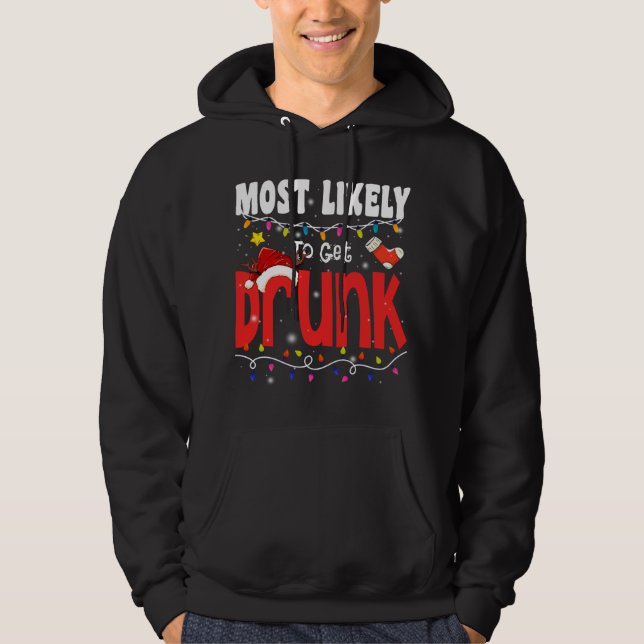 Jul med störst sannolikhet att få Julafton Fami, D Hoodie (Framsida)