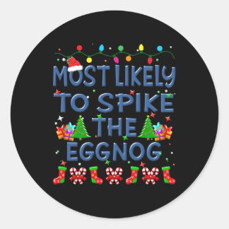Jul med störst sannolikhet för Spike av den eggong Runt Klistermärke