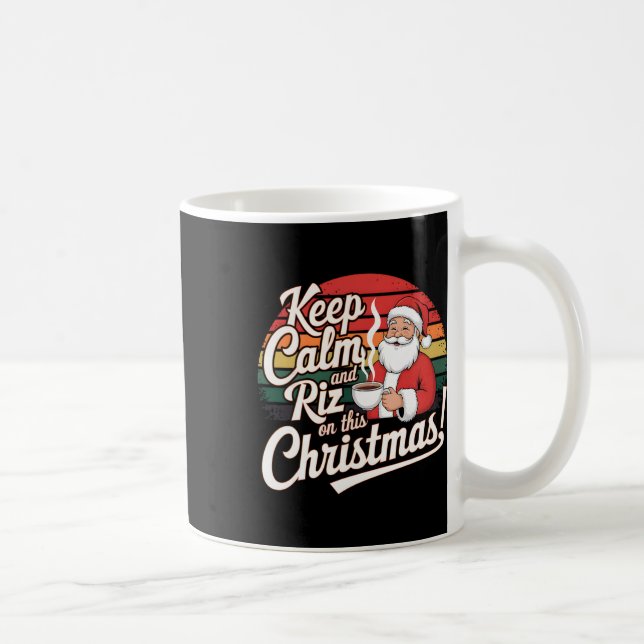 Jul med tomteelf rolig keep calm och riz o kaffemugg (Höger)