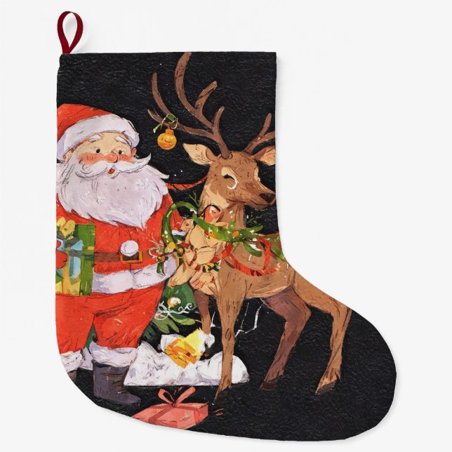 Jul med tomten-Julhelgen Stor Julstrumpa (Framsidan)