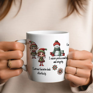 Jul med verkliga Gods Agent-bekräftelser Kaffemugg